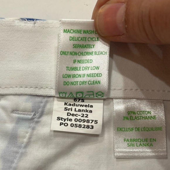 Lilly Pulitzer Boca Blue & White Checkered Gretchen Shorts Sz. 14 - Picture 9 of 12